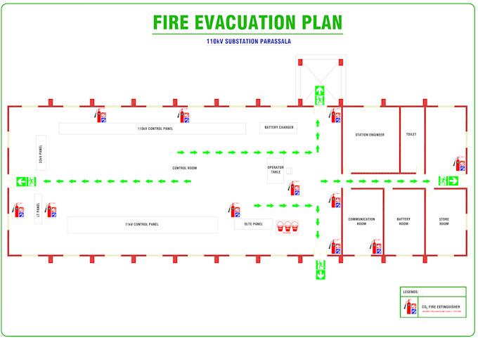 make evacuation plan for fire with in hours