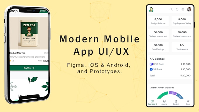 design professional mobile app UI UX in figma