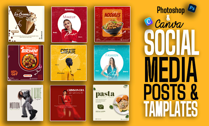 create social media post designs and canva templates