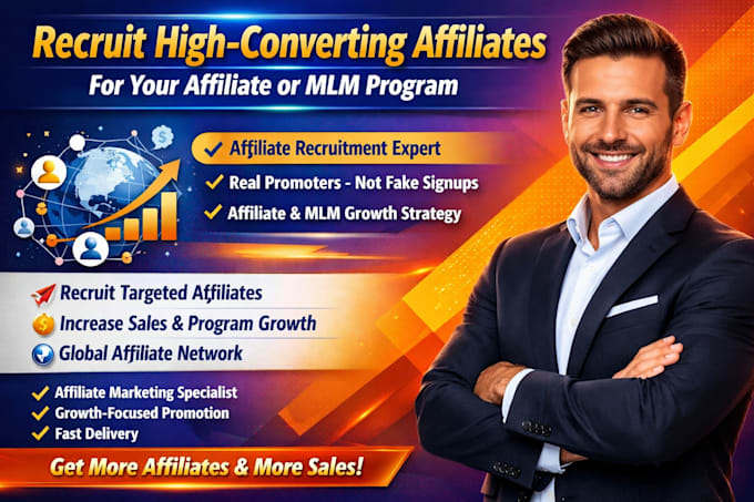 recruit high converting affiliates and promote your affiliate or mlm program