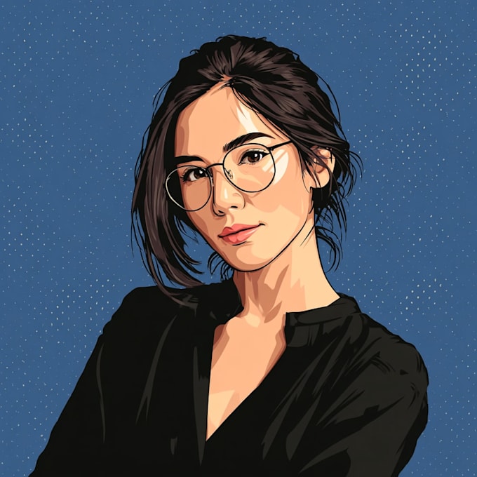 do your vector cartoon portrait illustration