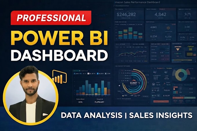 Create professional power bi dashboard and data visualization by Sumit ...