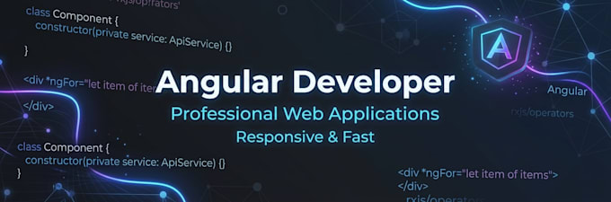develop a professional angular website or web app