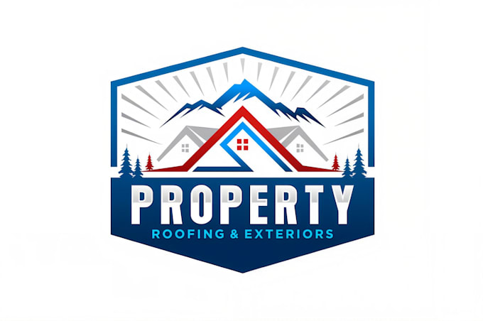 create real estate roofing contractor logo for your brand