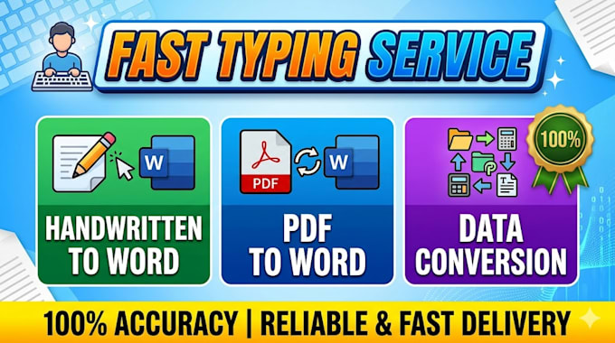 fast typing, retyping, handwritten to word, data conversion in ms word