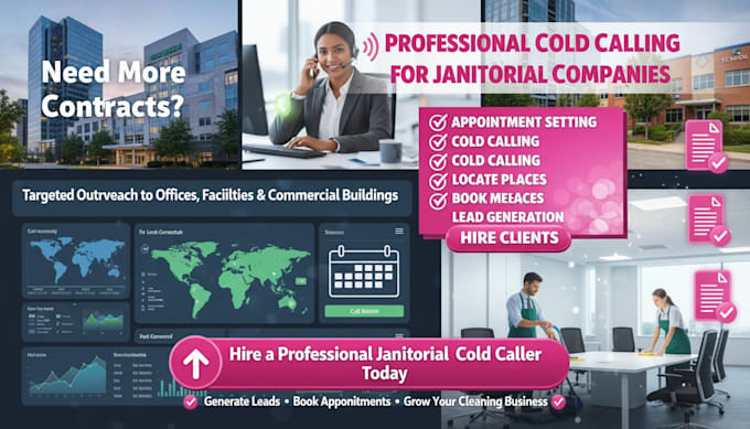 janitorial cold calling, cold calling janitorial cleaning services, cold caller
