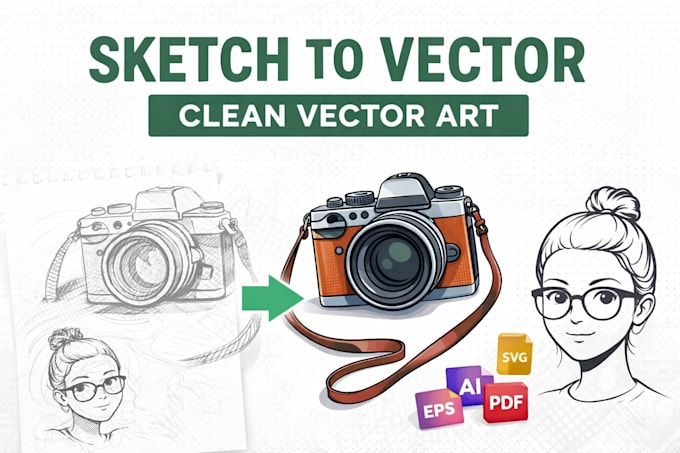 convert sketch to clean vector