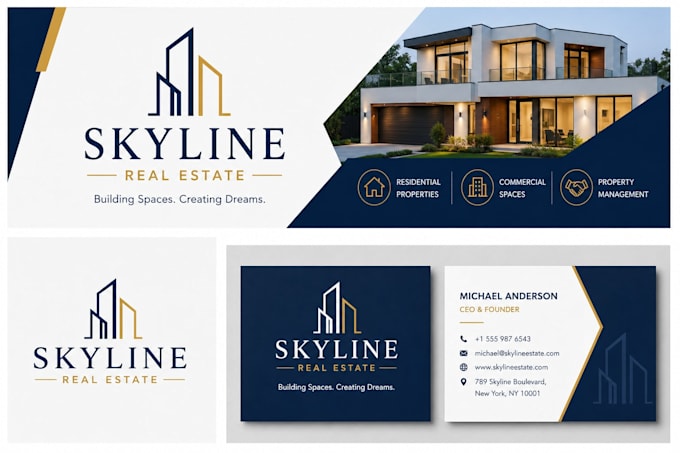 design a modern, professional logo and brand identity