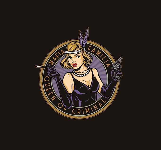 create attractive and imagination pinup girl logo design