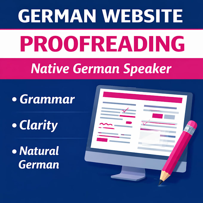 proofread your german website for grammar and clarity