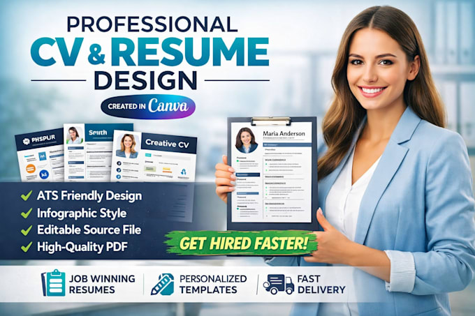 design a professional CV or resume using canva