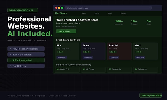 build a smart and modern ai powered website for you