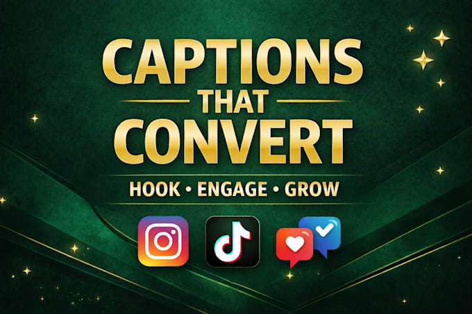 write engaging instagram and tiktok captions with hashtags