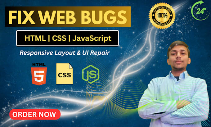 fix HTML, CSS, and javascript bugs and UI issues