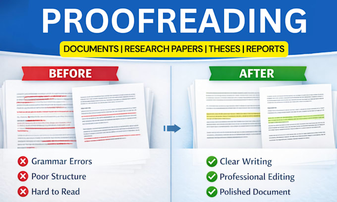 proofread and edit your document professionally