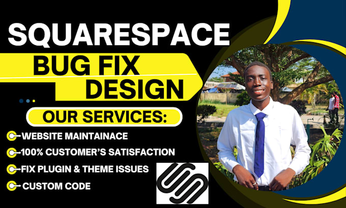 fix squarespace bugs or add custom CSS, HTML, js and code updates