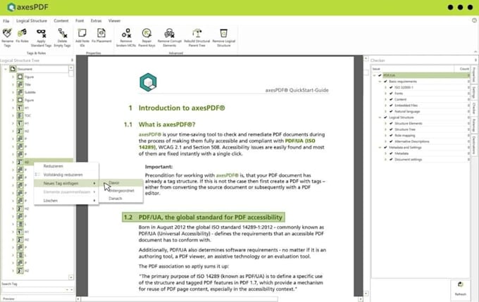 make your PDF accessible for wcag and screen readers