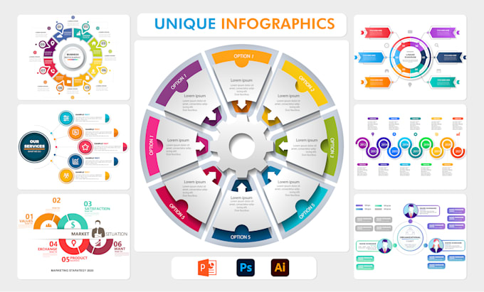 create professional infographic design flowchart roadmap