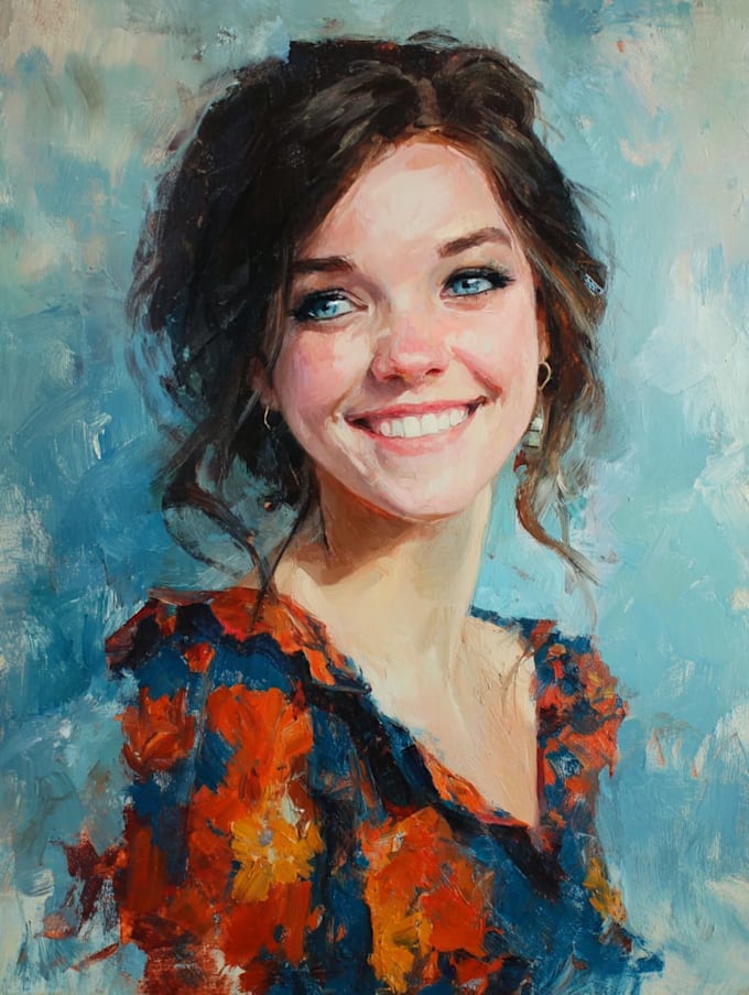 paint a portrait with oil painting
