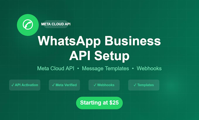set up whatsapp business API with meta cloud API and message templates