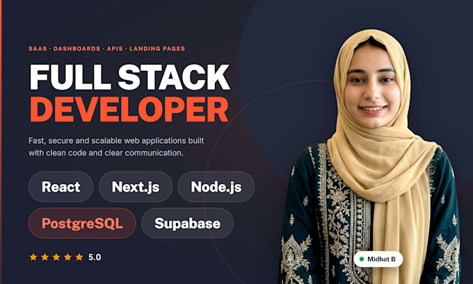 be expert full stack web developer using react nextjs nodejs and supabase