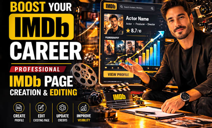 professionally create or edit your imdb profile and imdb page