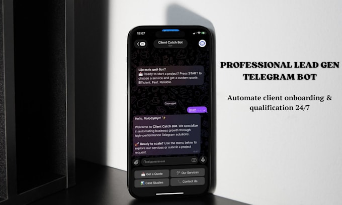 develop a professional lead generation telegram bot using python