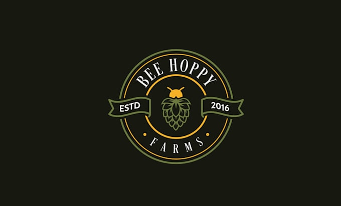 design female hops farmer brewery beer logo