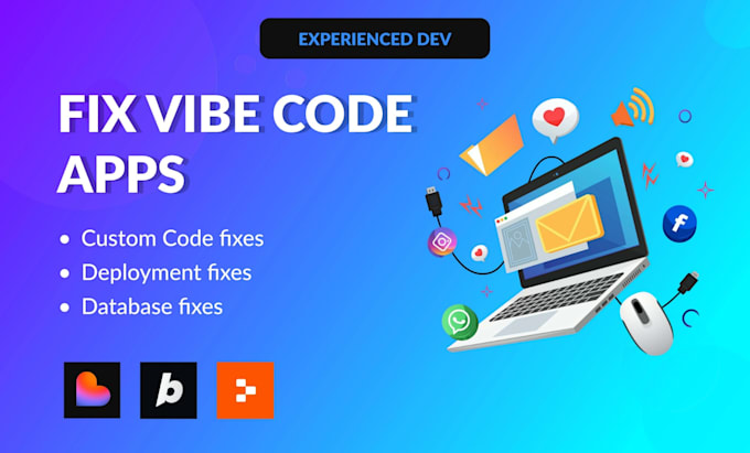 Fix error your vibe code app by Mdabirkhan414 | Fiverr