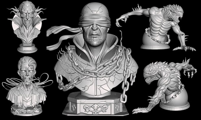 sculpt 3d realistic head bust model 3d face model 3d face sculpt for 3d printing
