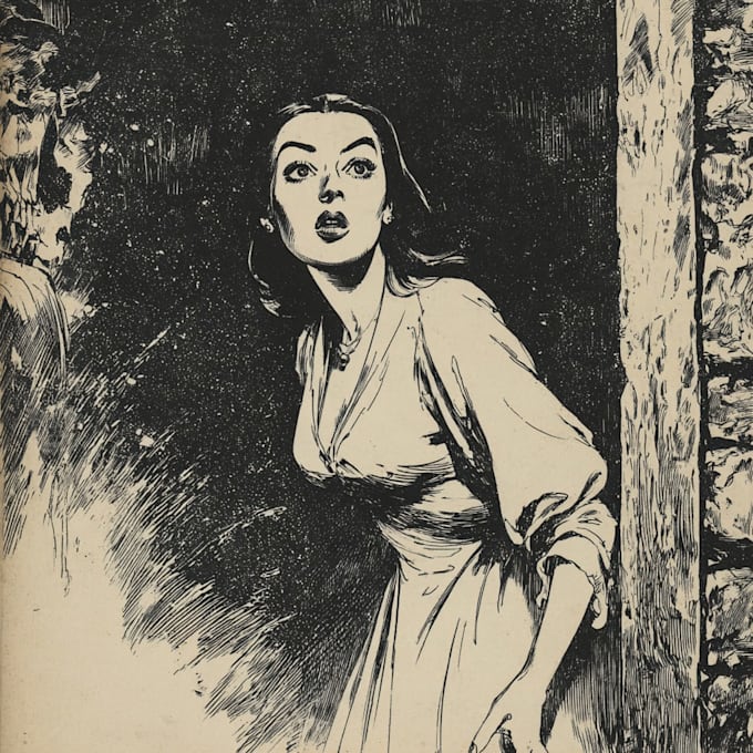 design amazing vintage horror comics artwork illustration