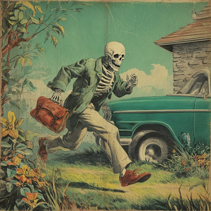 create amazing vintage horror comics artwork illustration