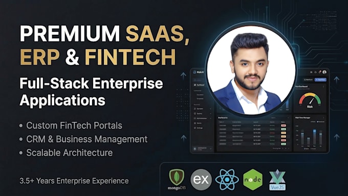 develop your fintech, edtech, or erp saas web and mobile app