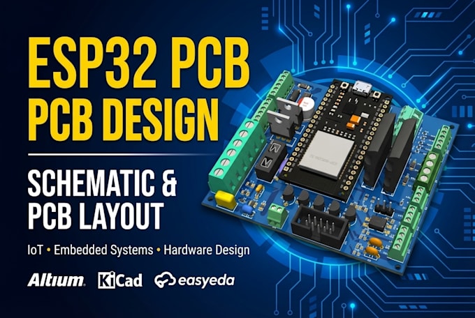design esp32 pcb schematic and layout for iot devices