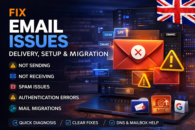 fix email delivery, setup, migration, spf, dkim, and dmarc issues