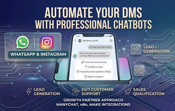 build an automated chatbot for whatsapp or instagram