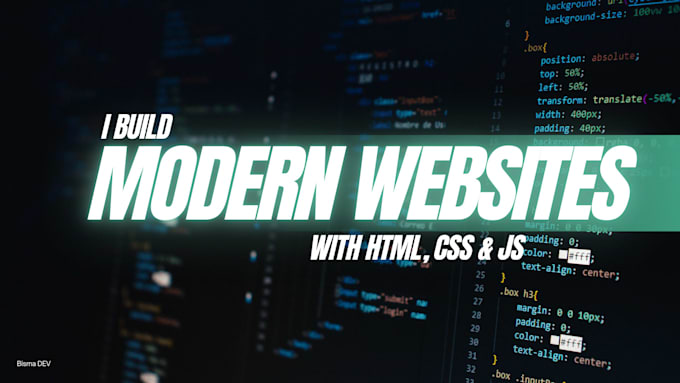 create a modern website using HTML, CSS and javascript