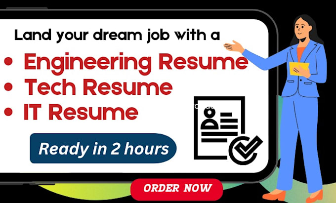 write ats software engineering resume, IT resume, tech resume and cover letter