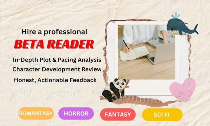 carefully beta read thriller, sci fi, horror and memoir