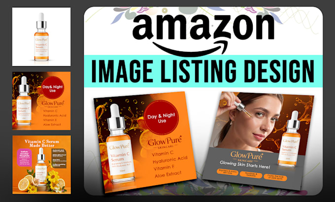 design cosmetic listing image for amazon, product  listing