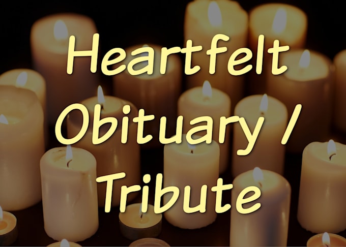 write a heartfelt personalized obituary life tribute