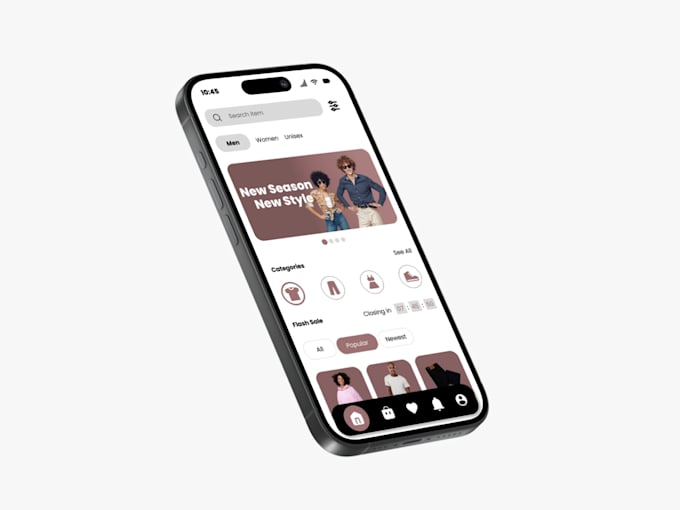 design a modern mobile app UI UX in figma