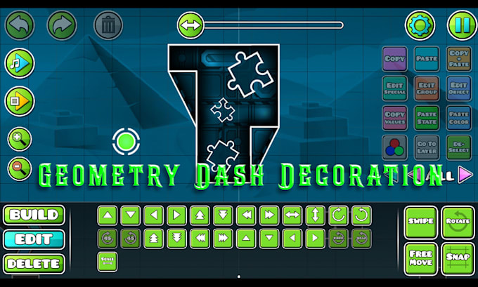 Decorar nivel de layout en geometry dash gd deco decoración en geometry ...