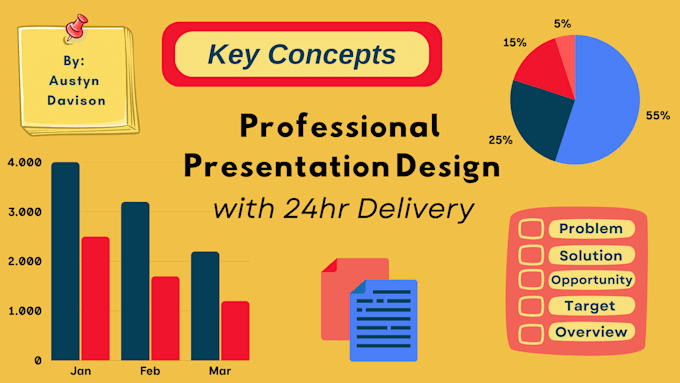 design professional and custom presentations or pitch decks