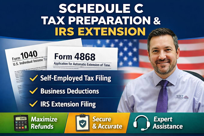 file form 1040 schedule c tax return with irs extension form 4868