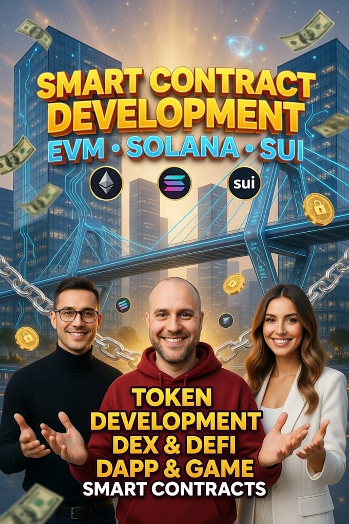 smart contracts for evm, solana, web3 dapps , dex aggregator , token launchpad