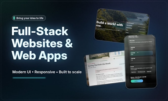 bring your idea to life with full stack website development