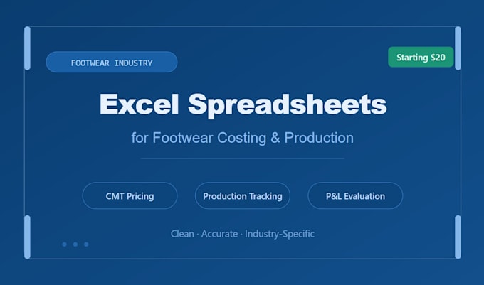 create professional excel spreadsheets for business costing and data tracking