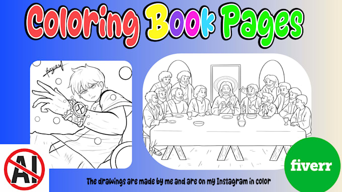coloring pages in different styles and I adapt to you