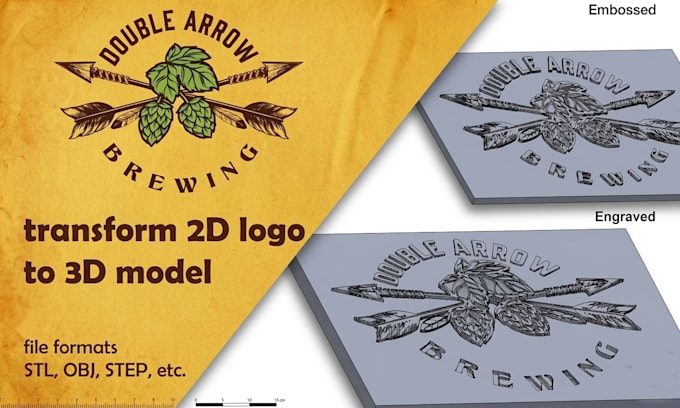 create 3d logo from 2d image